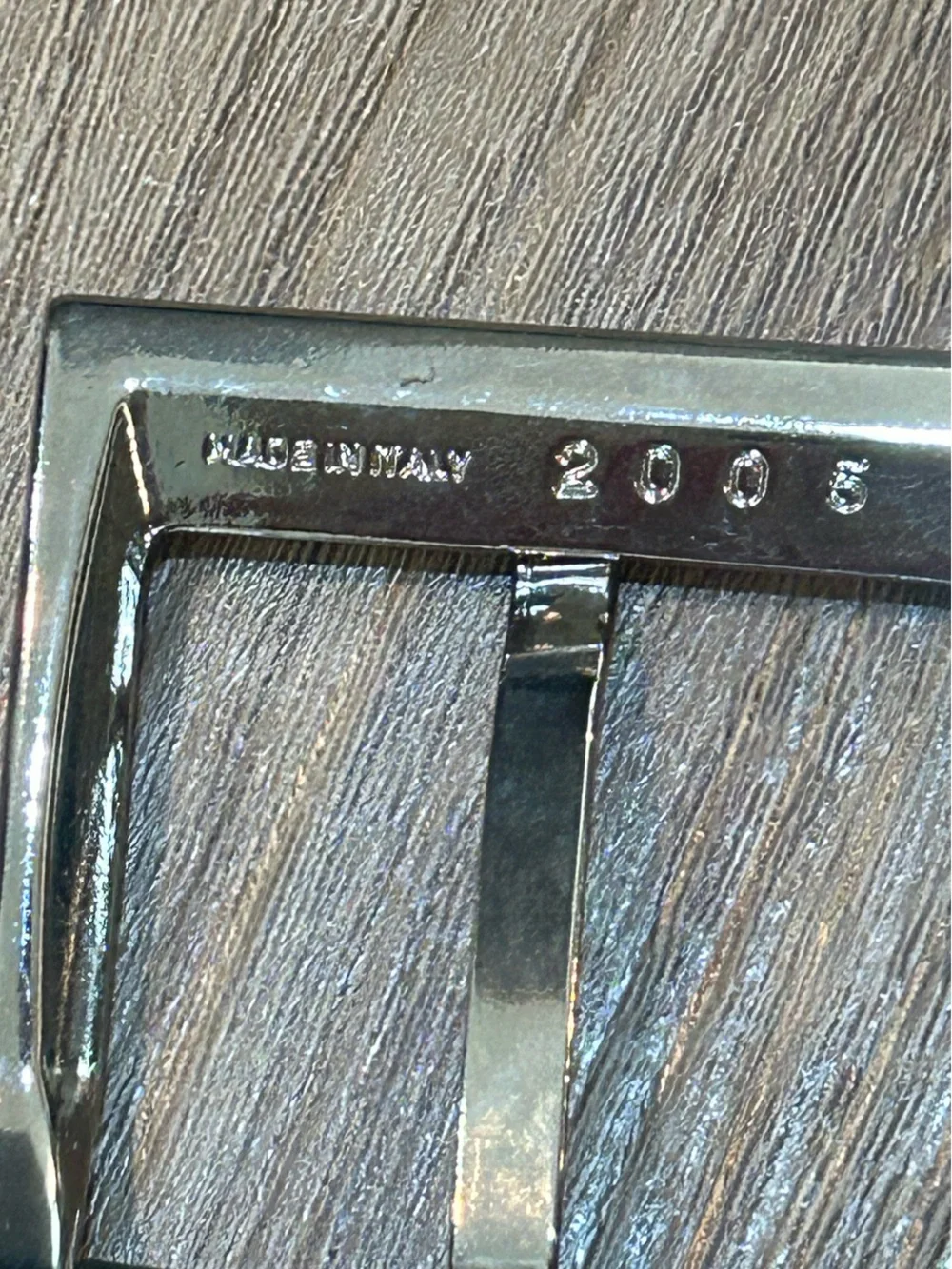 Max Boy Italy Genuine Leather Black Belt 110cm Silver Buckle